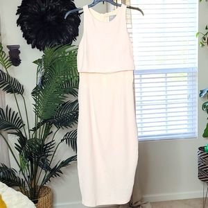 ASOS Midi Dress Blush Pale Pink Color